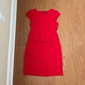 J. Crew red short sleeve dress